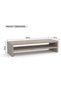 Wooden Riser Monitor Stand with 2 Tier Storage Shelf, Monitor Stand for Home Office-LIGHT CONCRETE - 5