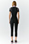 Lydia Women's Slit Detailed Soft Black Leggings - 6