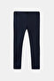 Dark Navy Blue Girl's Full Raised Side Panel Feather Nova Leggings - 2