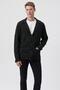 070699-900-Fw Buttoned Knitwear Jacket Black Men's Cardigan