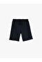 Textured Waist Tie Pocket Detailed Basic Shorts