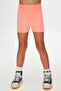 Phosphor Orange Basic Girls' Dance Shorts - 2