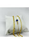 Women's Bracelet Blue White Stone Beaded Triple Set - 3