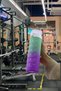 Sports Water Bottle 800 ml Bpa Free Children's Water Bottle Leakproof Strawless Water Bottle Green Purple Motivational. - 2