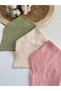 100% Organic Cotton Four-Layered Muslin Baby Scarf with Two Snaps, Drool & Bib Set of 3 - 2