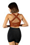 Tile Back Detail Fitted/Fitted Square Neck Sports Blouse