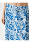 Long Floral Skirt Buttoned Viscose Standard Waist A-Line Comfortable Fit - 5