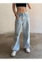 Snow Baggy Jean High Waist Loose Pants Straight Loose Oversize Fit Women's Trousers Palazzo