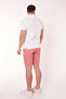 Men's Modal Contrast Chino Slim Fit Shorts Coral - 3