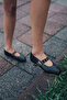 Women's Double-Strap Studded Casual Ballet Flats Bekosa Black - 6