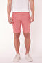 Men's Modal Contrast Chino Slim Fit Shorts Coral - 4