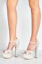 Women's High Platform Full Pearl Evening Dress Shoes - 2