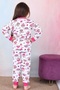 Girl's Long Sleeve Colorful Crispy Printed Pajamas Set - 5