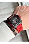 Black Color Steel Case Automatic Sport Silicone Business Men's Wrist Watch+Bracelet - 2