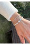Women's Silver Bracelet with Mother of Pearl Star Combination Pearl - 2