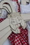 Wooden Children's Hanger 7 Pieces Hanger - Floral Rabbit Wardrobe Hanger (Cream Color) - 4