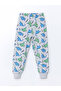 Lcw Kids Gray Crew Neck Knee-Length Printed Boys' Pajama Set - 4