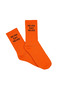 Unisex Special Series Happy Colorful Socks Never Say Never Orange Colorful Patterned Combed Cotton Socks - 3