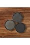 Feyzade - 380 Cc X 3 Pieces Round Storage Container with Anthracite Lid - 6