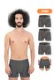 Men's 3-Piece Boxer, 1st Class Fabric, Premium Package, Special Design. Plain Lycra Boxer Shorts Dowry Gift