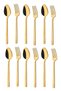 Forever Gold 6 Pcs Dinner Spoon 6 Pcs Dinner Fork Set - 3