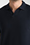 Stretchy Waffle Polo Neck Men's Comfort Fit Polo Neck T-Shirt