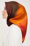 Cherry Rot Gradient Transitional Tivil Silk Scarf 9051 - 06 - 3