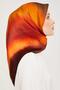 Cherry Rot Gradient Transitional Tivil Silk Scarf 9051 - 06 - 2