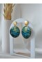 Bright - Starry Night Vincent Van Gogh Handmade Shiny Polymer Clay Earrings - 7