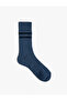 Towel Socks Socket Line Patterned - 2