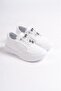 Women's White Genuine Leather Light Sole Sports Shoes - 4