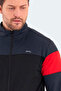 Ransu Men's Zippered Stand Collar Pocketed Dark Gray Tracksuit Set - 5
