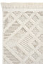 Ares 8802 Cream Runner Geometric Entrance Hall Hallway Carpet Bedroom Carpet Curly Cut Carpet Runner - 4