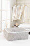 Large Size Gray Leaf Printed Bed Base Pillow Quilt Sweater Hurcu / 62x46x22