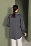 Satin Shirt - Anthracite Collar with Stones, Model 32-2057-5 - 4