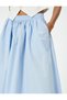 Midi Midi Balloon Skirt with Flounces and Waist Pockets - 5