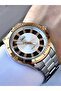 Men's Rose Yellow Glass Cover Transparent Dial New Modern Model Analog Clock