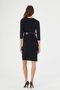 Apsen Women's Black Double-Breasted Belted Seasonal Midi Wrap Dress 3753-100 - 8