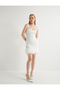 Mini Sequin Sequined Dress Bridal Otrish Detailed Straps Slim Fit - 3
