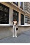 Women's Satin Elastic Draped Palazzo Trousers - 3