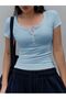 زر قصير SLEEVE CROP TOP - 2