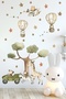 Cute Safari Animals Wall Sticker Kids Room Wall Decoration - 2