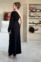 One Sleeve Rose Detailed Dress - 4