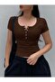زر قصير SLEEVE CROP TOP - 6