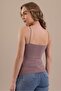 Women's Thin String Strap Cotton Basic Undershirt Rose Dried - 2