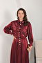 Shiny Claret Red Skirt Set - 3-3123 - 3