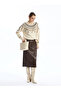Crew Neck Patterned Women's Knitwear Sweater - 2