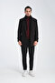 Double-Breasted Men's Cashmere Thick Coat with Ribbed Collar Standard Fit - 4