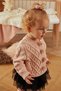 Patique Kids Organic Cotton Pink Baby Girl Pompom Buttoned Cardigan - 3