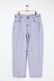 Light Blue-Pink High-Waist Baggy Fit Plus Size Jeans TBBSS25CJ00000 - 7